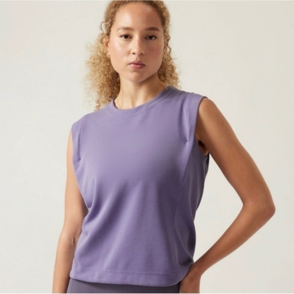 Athleta Seasoft Tank Sweatshirt In Periwinkle‎ Size Small